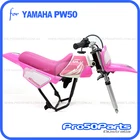 Yamaha PW50 Hot Pink Plastics Fender Cover, Seat, White Tank + Decal & Bolt