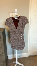 Urban Outfitter Wrap Romper Shorts Brown and Cream Size Medium
