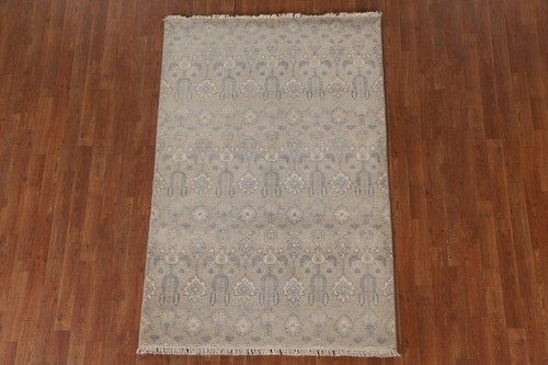 Art & Craft Transitional Rug 4x6 Hand-knotted Wool Oriental Carpet - Picture 2 of 12