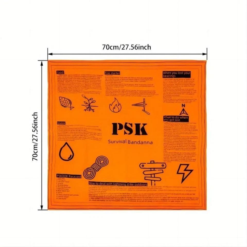 Bufanda de supervivencia en la naturaleza guía al aire libre senderismo bufandas versátil camping pañuelo Foto 2 de 4