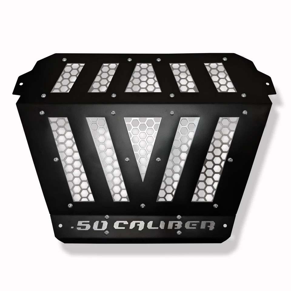 Vented Exhaust Cover CNC Laser Cut Black Powdercoat Steel RZR PRO XP XP4 2020-23 - Image 2 of 4