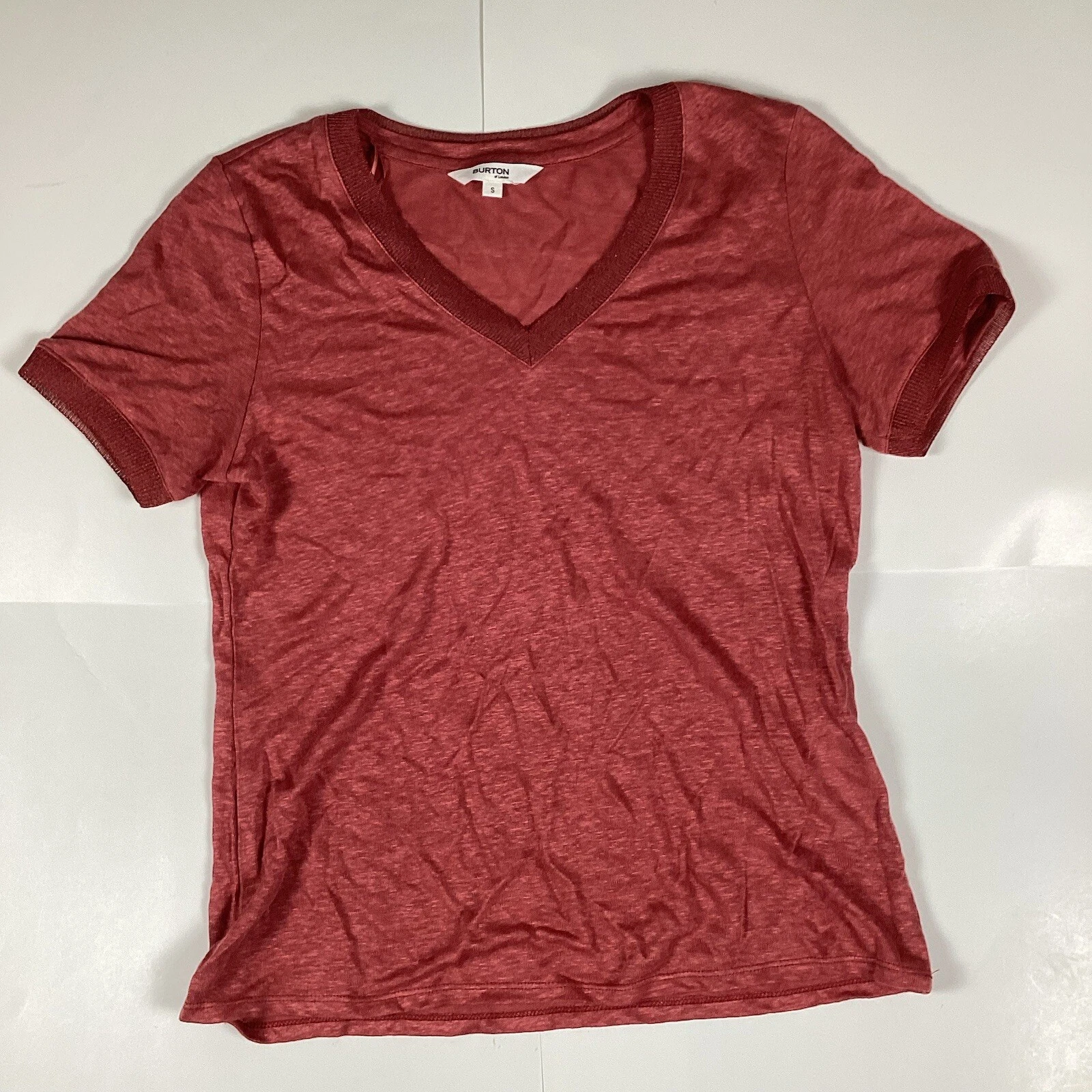 burton solid casual v neck london shirt