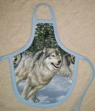 Wolf Wolves Wildlife Mountain Fabric -Decorative Soap Bottle Dish Apron 1PC