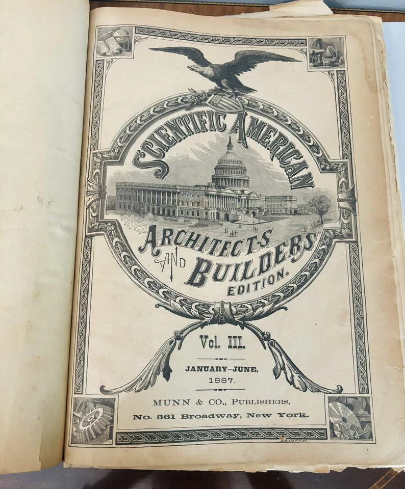 1887 - Arquitectos y constructores científicos estadounidenses con placas de color enmarcables Foto 4 de 4