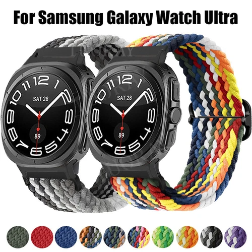 Braided Nylon Sport Watch Band Strap For Samsung Galaxy Watch Ultra 47mm - Picture 2 of 17