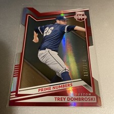 2022 Elite Extra Trey Dombroski RED PRIME NUMBERS DIE-CUT #'d 117/170 (H1)