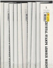 Taiwan. (10) Crystal Stamps Mount. #5. 50/280 mm. 15 Strips. Clear Background.