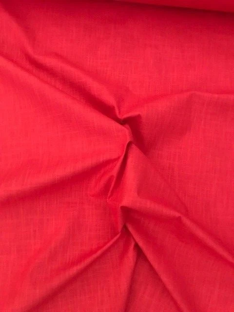 Red Basic Cotton Linen Fabric BY THE YARD Covington - Image 2 of 4