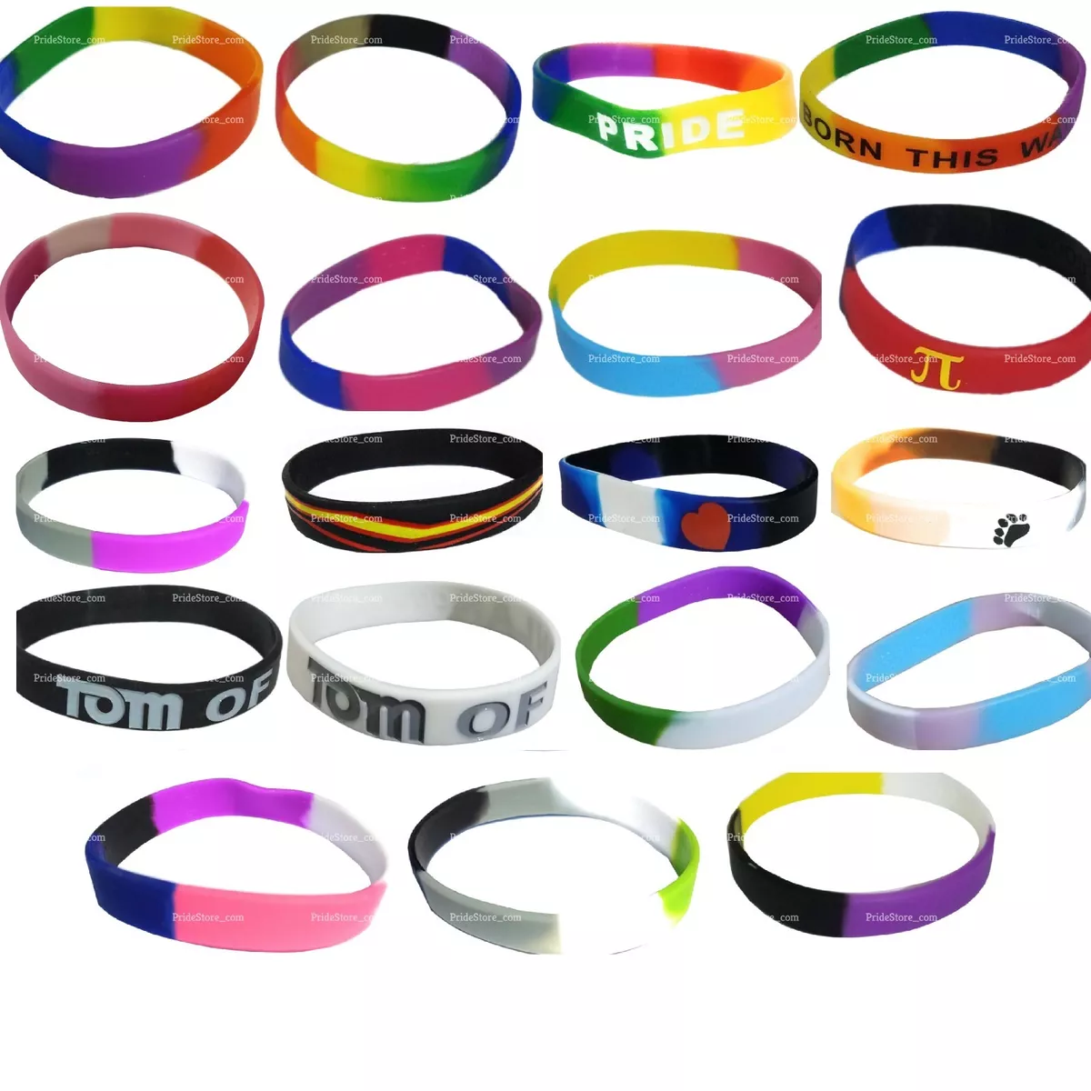 Pride silicone bracelets top