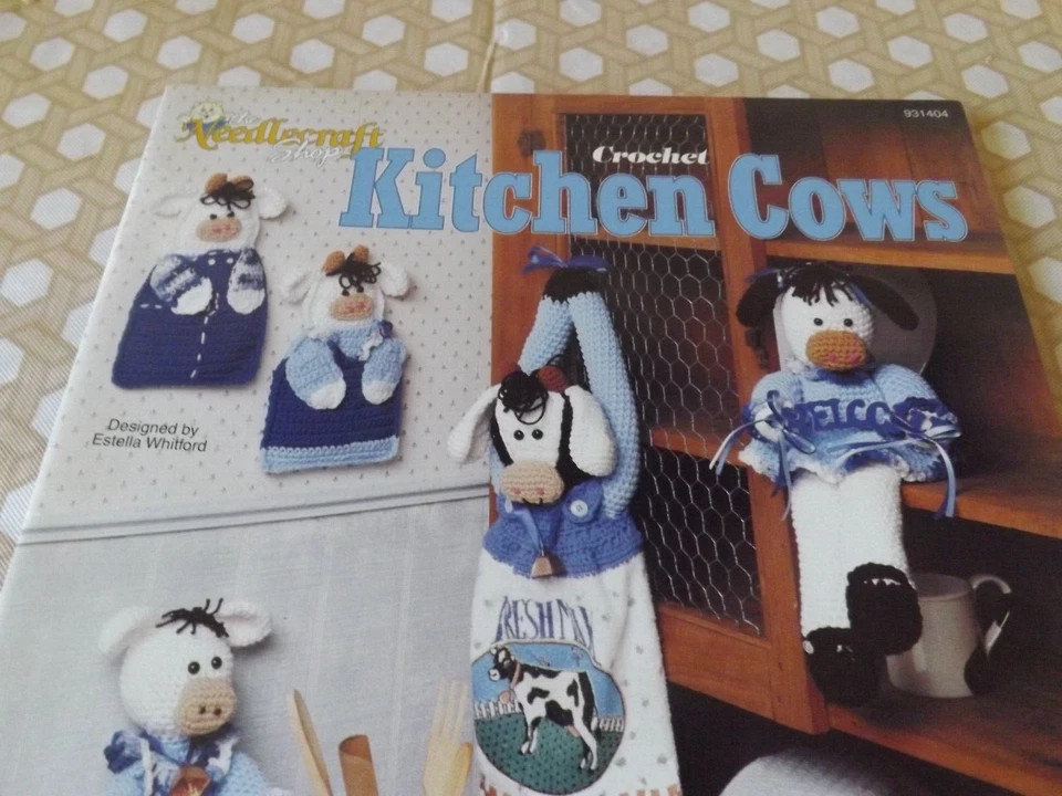 The Needlecraft Shop CROCHET KITCHEN COWS toaster cover, hot pads, placemat etc - Image 2 of 3