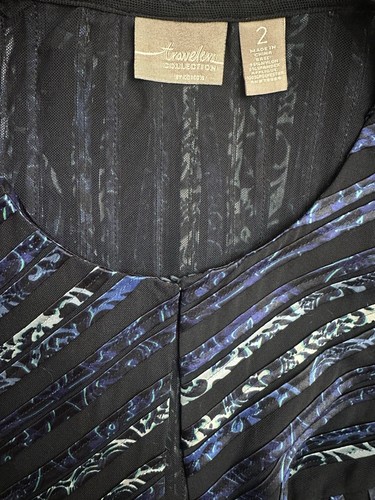 Chico’s Travelers Collection Size 2 Open Front Beautiful Cardigan  - Picture 15 of 19