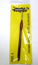 IckySticky synthetic single hobby detail paint fine round tip brush Size 4