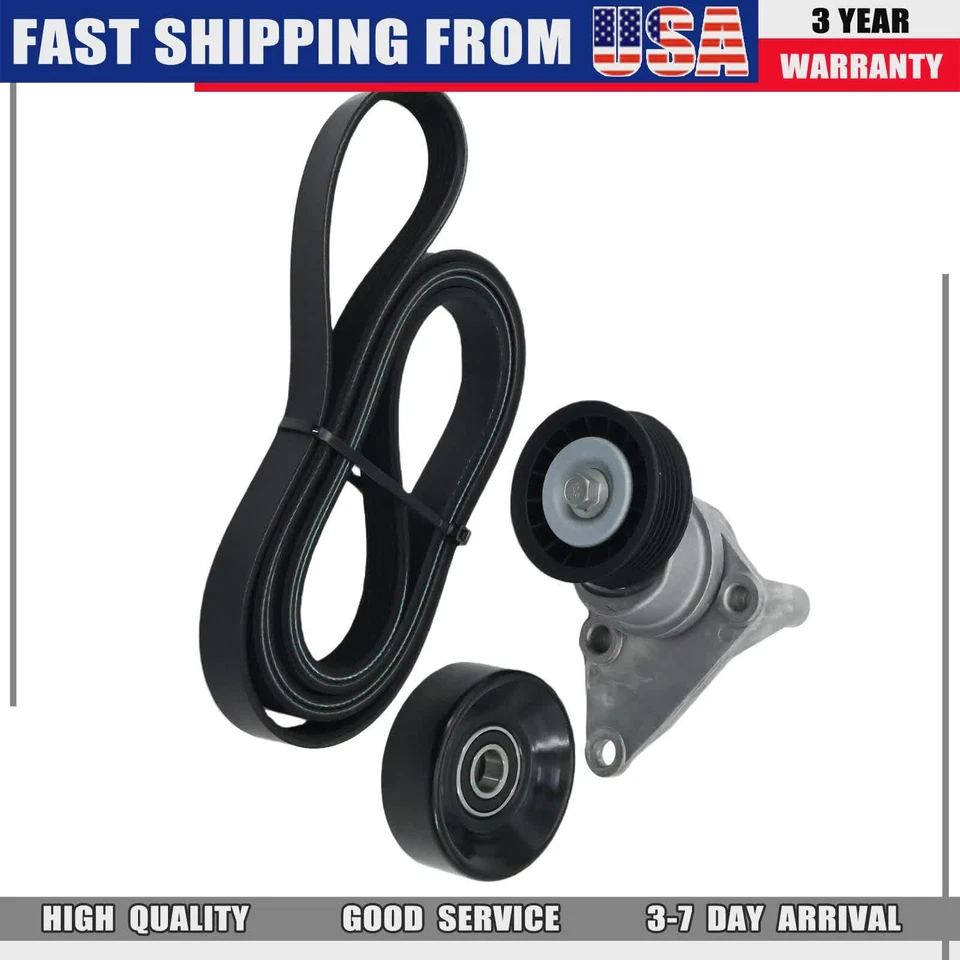 NEW Drive Belt Tensioner Pulley Kit For Chevrolet GMC Isuzu Tahoe Savana Express - Изображение 2 из 4