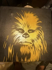 STAR WARS, ARTISSIMO DESIGNS GALLERY WALL ART LOT. YODA, R2D2, C3PO, CHEWBACCA