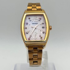 Seiko Lukia Solar Dress Watch Radio Controlled Timepiece Womens Pink Dial