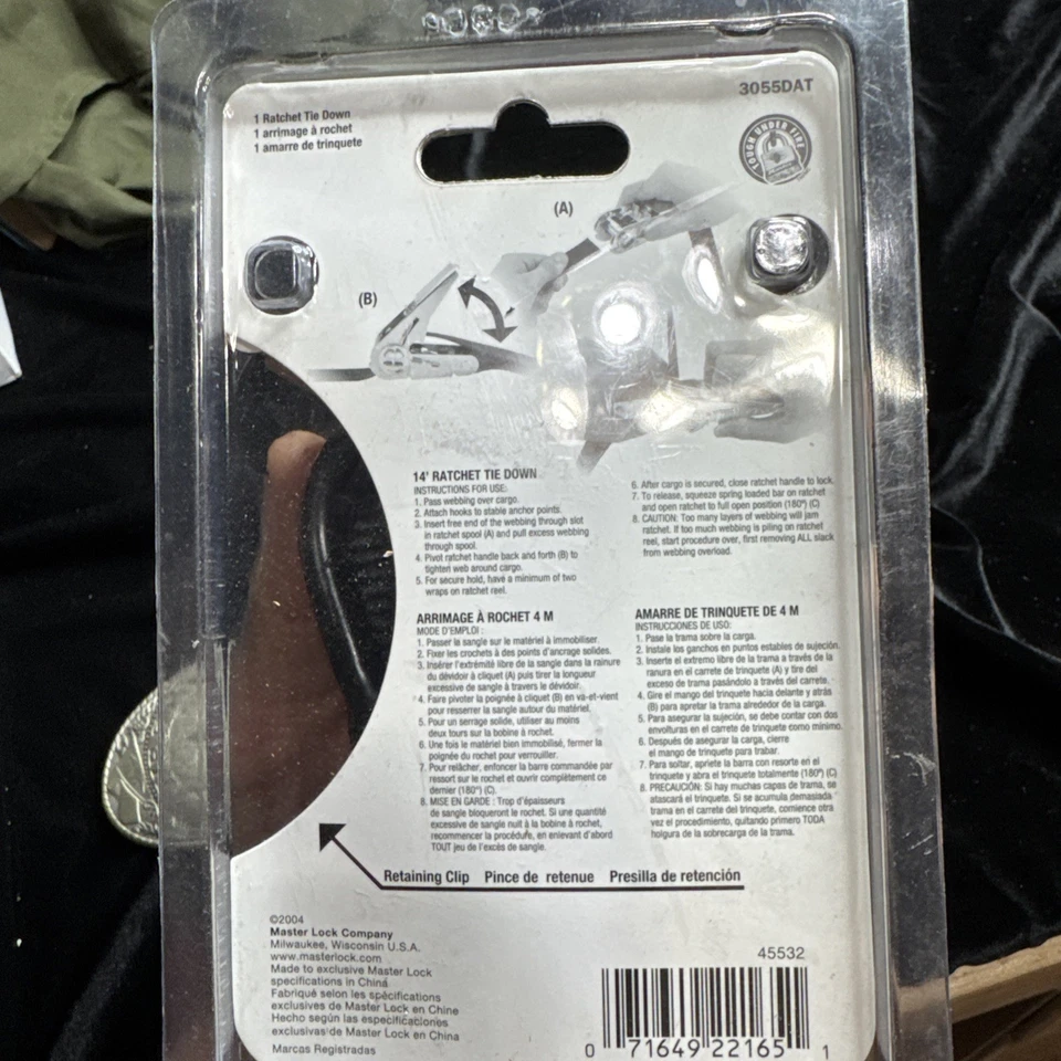 Master lock cargo security 14 foot ratchet tiedown with monster weave - Image 3 of 4