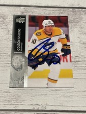 Colton Sissons Signed Card UD Upper Deck JSA COA IP Auto Nashville Predators a