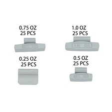 100 Pcs ASSORTMENT CLIP-ON WHEEL WEIGHT BALANCE MC STYLE 0.25 0.50 0.75 1.00 oz