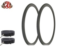 2 ALTA BICYCLE WIRE BEAD 700 x 32c LIGHTWEIGHT BLACK TIREs EASY RIDER 60mm TUBES