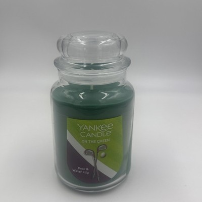 Yankee Candle On The Green Large Jar 22 oz Pear & Water Lily 110 150 Hrs NEW