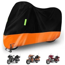 Waterproof Motorcycle Cover for Harley Touring/Ultra Limited, Rain & Snow Protec