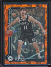 2025-26 Topps Basketball BEN SARAF Orange Tip-Off Foil SP /25 RC #226 Nets