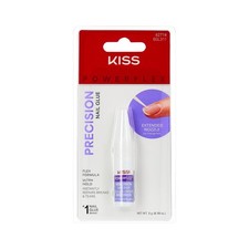 Kiss PowerFlex Precision Nail Glue for Press Ons, 0.10 Oz (Pack of 1), Clear