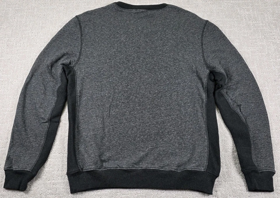 J.Lindeberg Tyrell Easy Sweat 黑色灰色圆领运动衫男式大号高尔夫 — 第 4/4 张图片