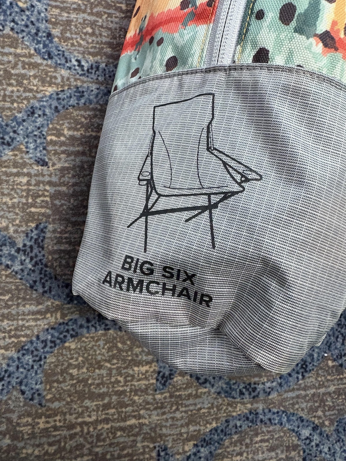 Big Agnes Big Six Armchair Nature Print Trout Camping Chair Packable Lightweight