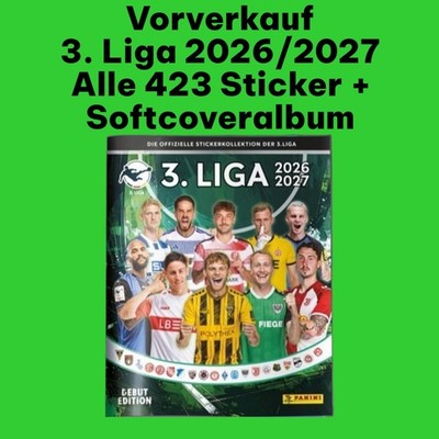 Panini 3. Liga 2026/2027 Komplett: alle 423 Sticker + Softcoveralbum