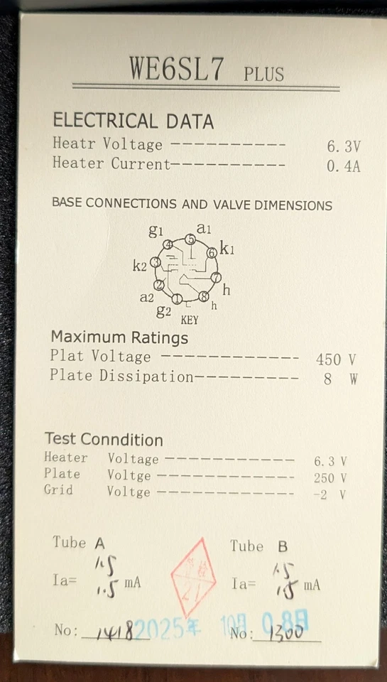 Shuguang WE6sl7 Plus/Nuevo/Combinado Foto 3 de 4