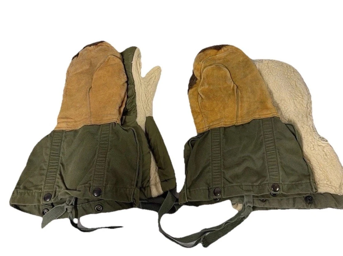 Vintage US Military Arctic Mitten Set 8415-782-6717 Extreme Cold Large