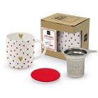Little Hearts real gold Teetasse mit Sieb und Deckel PPD