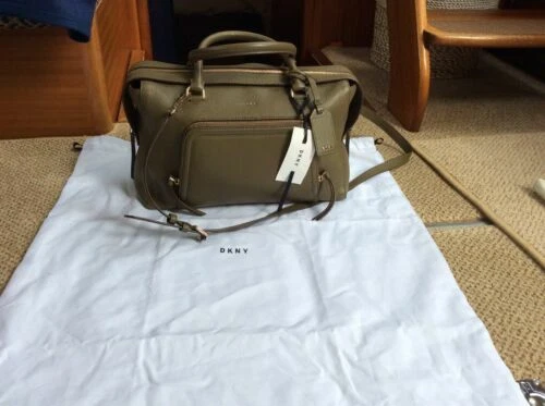 DKNY Leather Exterior Green Bags & Handbags for Women