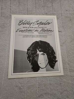 FPOT182 MAGAZINWERBUNG 11X8'' BILLY SQUIER: EMOTIONS IN MOTION