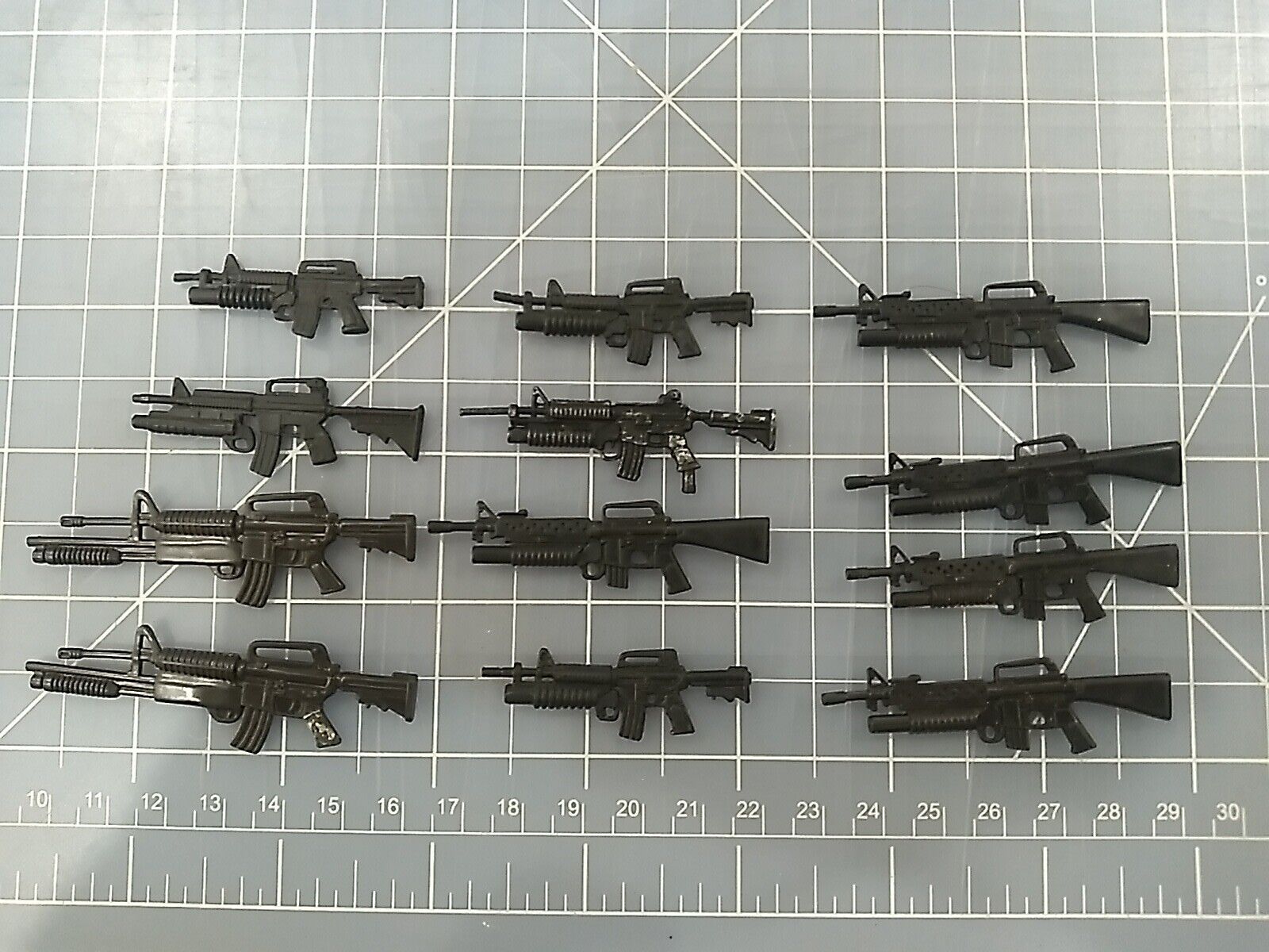 Lote de 30 peças de pistola rifle, escala 1:12, blaster, armas, acessórios  para 6 polegadas, gi Joe, soldado, jogo, tv, filme, figura