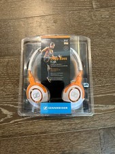 Brand New Sennheiser Deep Bass Kick Stereo HD229 White Orange Headphones SEALED
