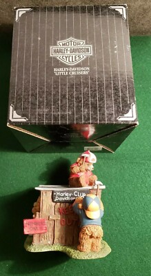 は*ん様 希少 HARLEY DAVIDSON 1999年プレミアム レザー 三 1997 HARLEY-DAVIDSON LITTLE CRUISERS FIGURINE HARLEY CLUB HOUSE
