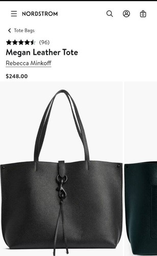 Rebecca Minkoff Megan Pebbled Leather Tote Black - Picture 4 of 4