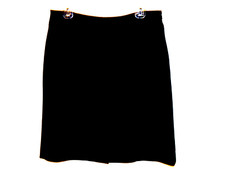 BANANA REPUBLIC Women`s Size 8, Career Black Skirt, Pockets Lined Poly/Rayon EUC