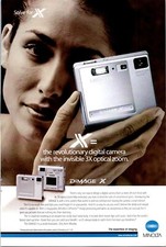 Minolta DiMage X Camera Original Vintage Print Ad