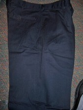 FARAH Navy 100 Cotton Pleated Front Casual Pants - SIZE 36/30