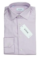Eton Slim Fit Long Sleeve Button Down Men's Dress Shirt 15/S NWT Pink
