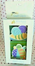 KidsLine Whirligig 2 QUILT COMFORTER CLIPS blue green purple bee ladybug NEW