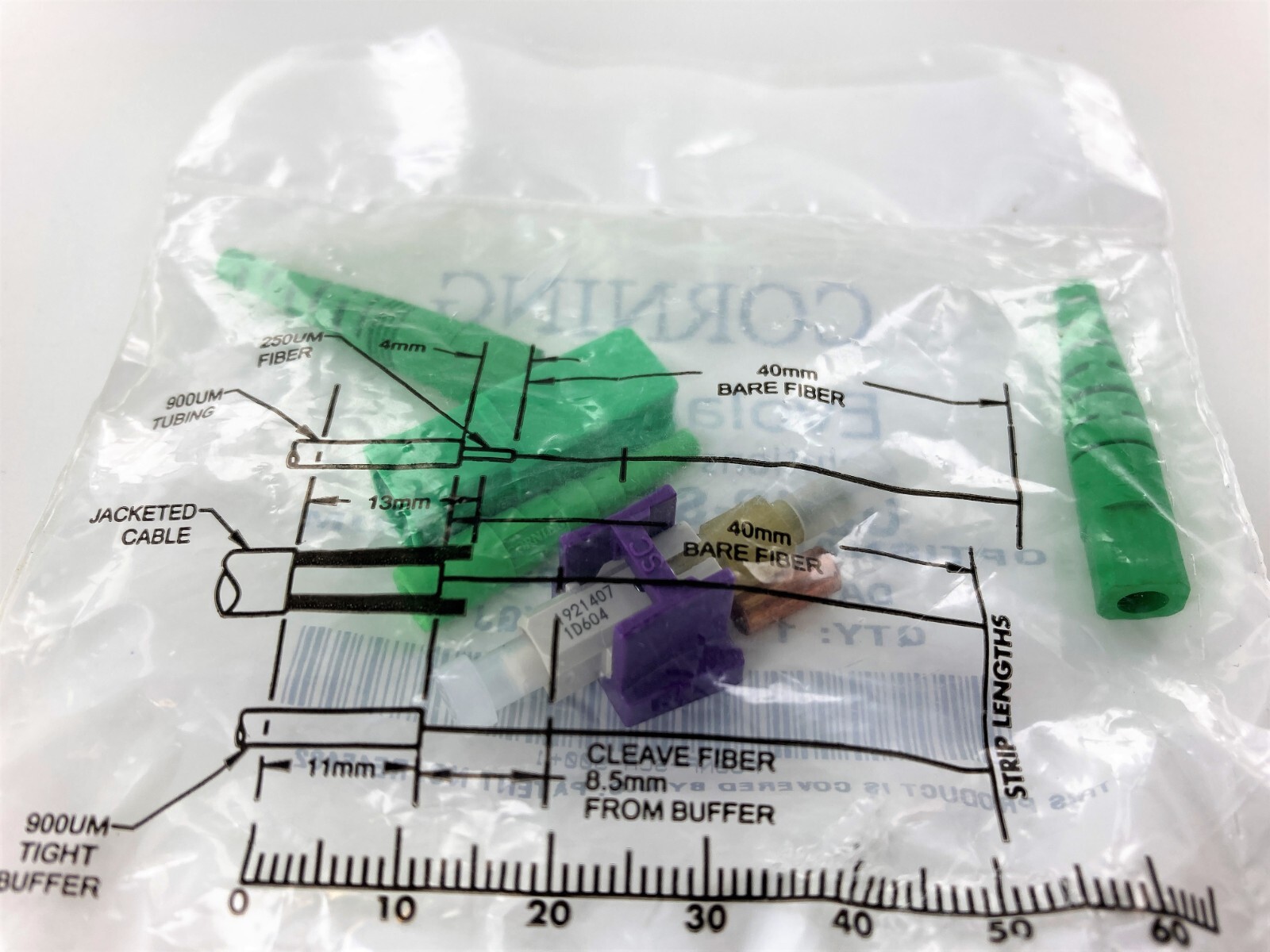 Corning OSNPSCA900 Fiber Optic Connector 900 um SC SM OS2 APC, NEW! eBay