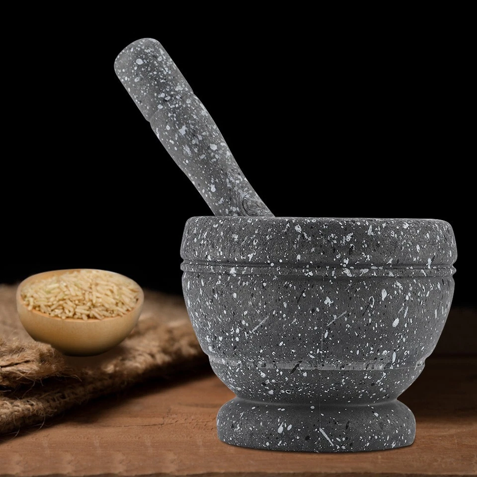 Manual Garlic Grinder Mortar and Pestle Set Plastic Herb Spice Crusher Tool - Image 3 of 4