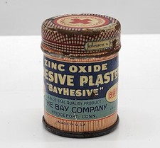 Vintage Johnson & Johnson Zinc Oxide Adhesive Plaster Bayhesive Advertising Tin