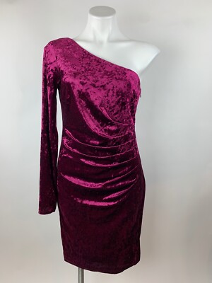 eliza j one shoulder velvet dress Eliza J Women's Velvet One Shoulder Dress