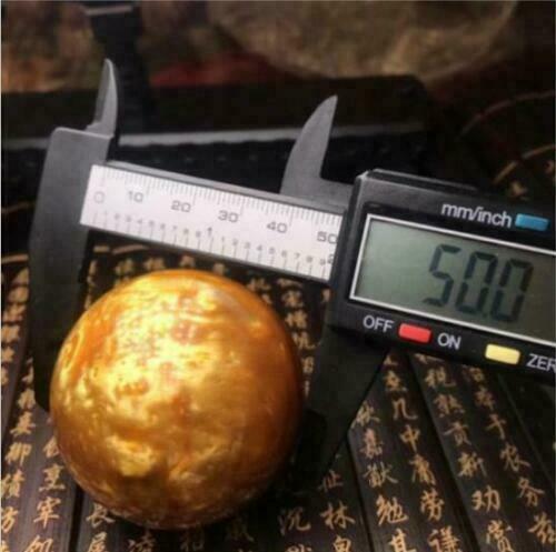 8PCS /50mm Genuine Golden Black Coral Sea Willow cure the handball Ball - Picture 4 of 6