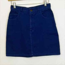 Vintage 80s Georges Marciano for Guess High Rise Denim Mini Skirt Blue Purple 28